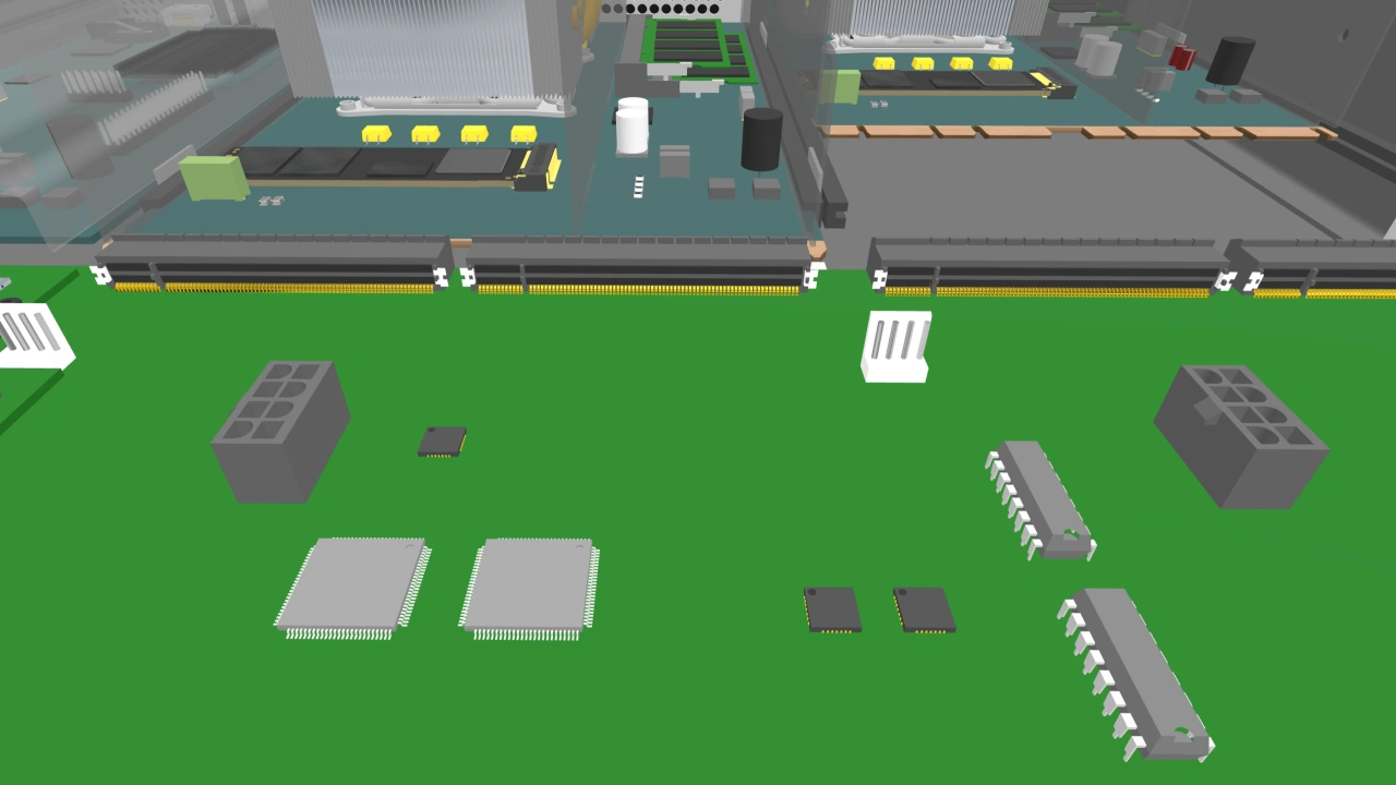 OpenSFF Enclosure backplane components.