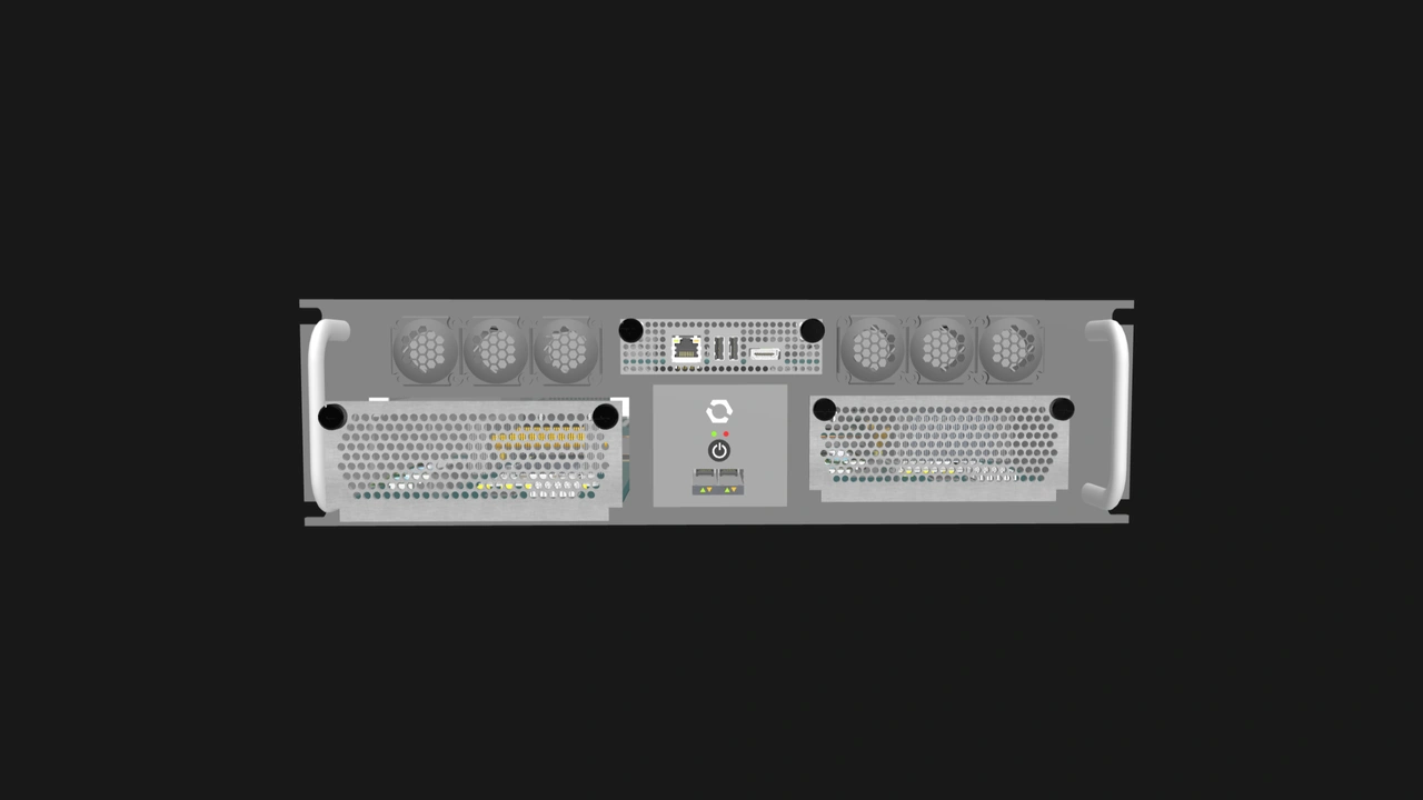 Four-node 3U OpenSFF server