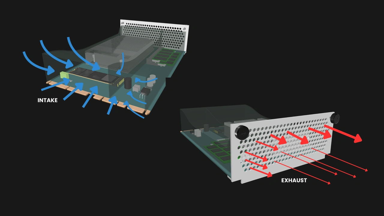 Visualization of airflow through an OpenSFF Compute Node.