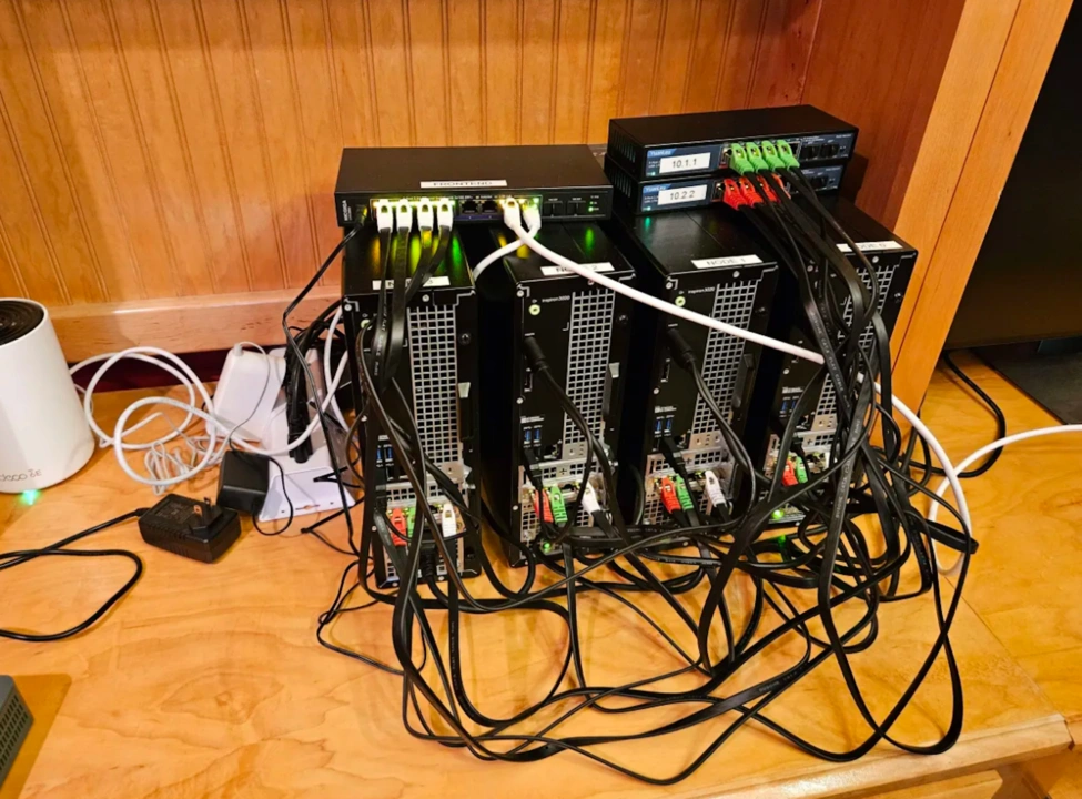 Home server with mess of cables
