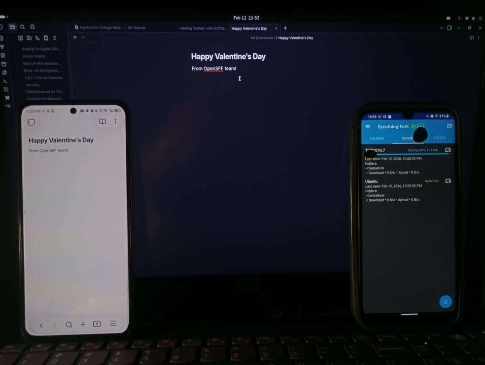 Self-hosted note-taking setup using Obsidian, Syncthing, and Tailscale
