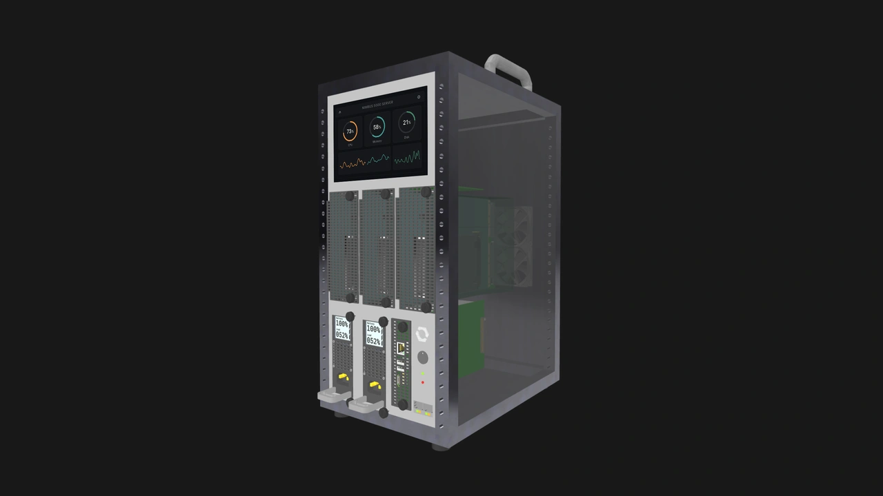 OpenSFF three-slot tower with integrated display