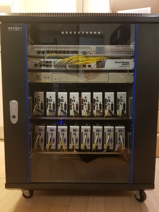 Enclosed server cabinet