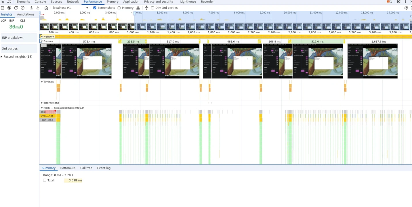 Management Module VNC client initial performance
